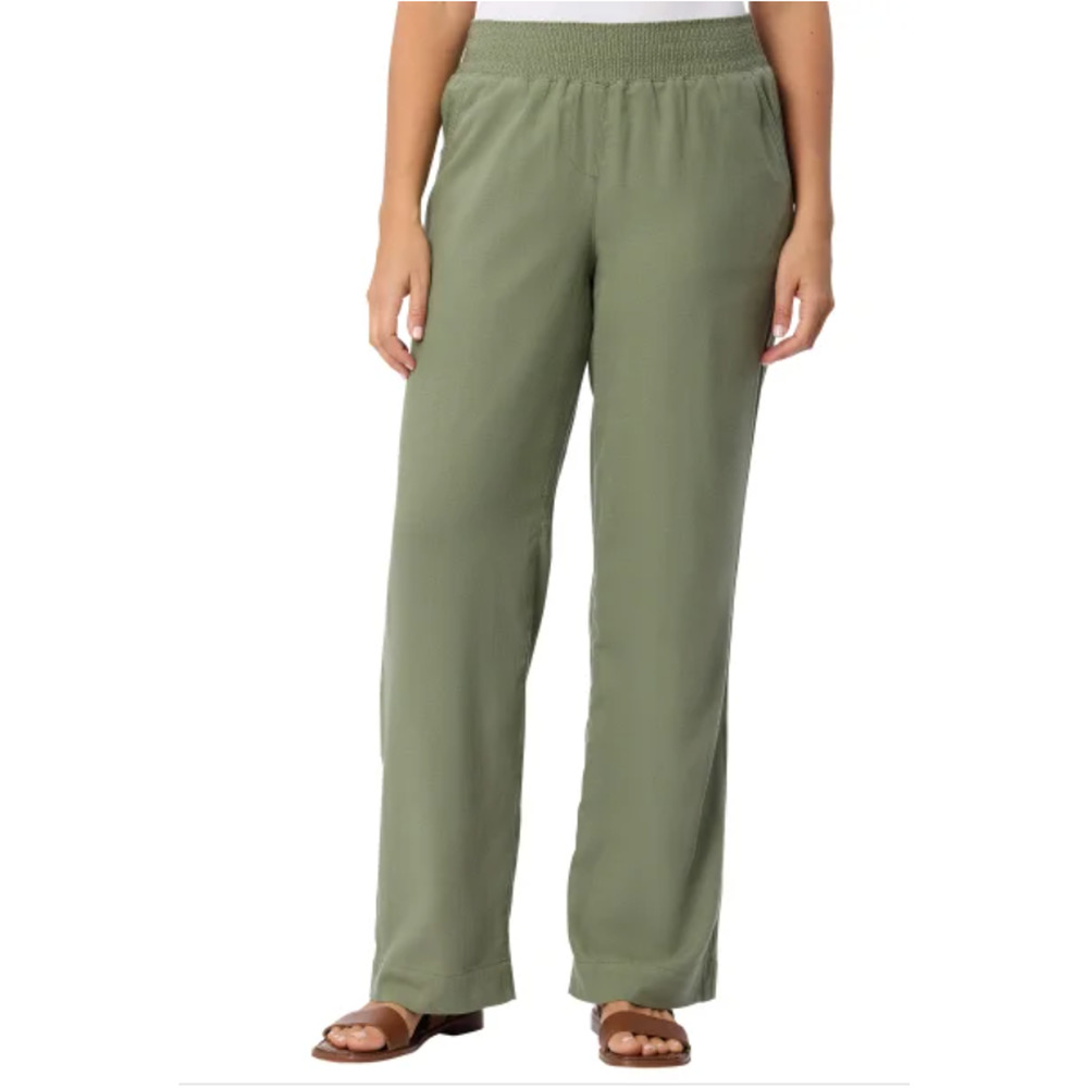 Briggs Ladies' Women's Linen Blend Pull-on Pants, Green, L